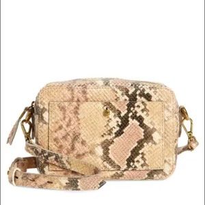 Madewell The Transport Snake Leather Camera Bag